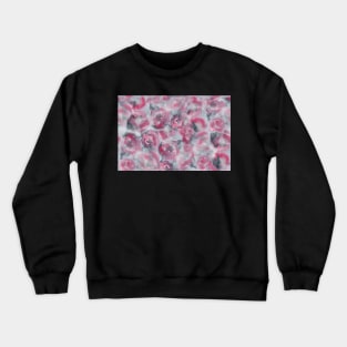 slate gray watercolor roses pattern Crewneck Sweatshirt